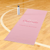 Roze monogram eerste letters naam yogamat