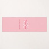 Roze monogram eerste letters naam yogamat (Voorkant (horizontaal))