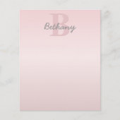 roze monogram en Jouw naam script bevestigen (Voorkant)