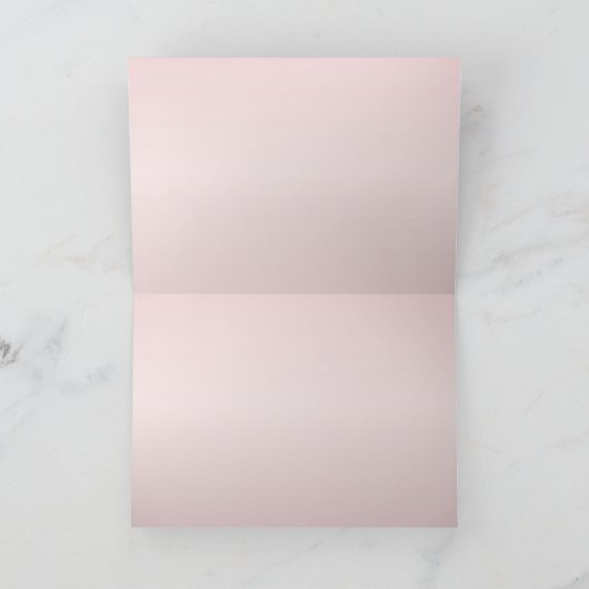  roze monogram en Jouw naam script bevestigen Bedankkaart (Binnen)