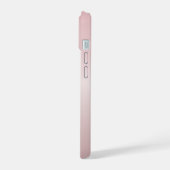  roze monogram en Jouw naam script bevestigen iPhone 15 Case (Linkerkant)