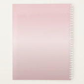 roze monogram en Jouw naam script bevestigen Planner (Achterkant)