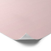 roze monogram en Jouw naam script bevestigen Poster (Hoek)