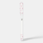 Roze Monogram en Waterverf Bows iPhone hoesje (Achterkant / Links)