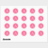 Roze Monogram Envelop Seal Sticker (Vel)