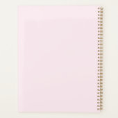 Roze Monogram Floral Planner (Achterkant)