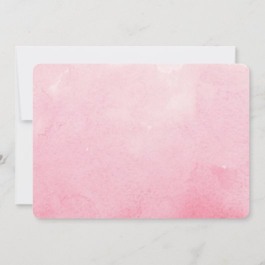 Roze Monogram Foto Collage Baby Hartelijk dank Aankondiging (Achterkant)