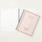 Roze monogram gepersonaliseerde stille luxe planner (Display)