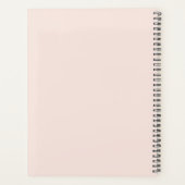 Roze monogram gepersonaliseerde stille luxe planner (Achterkant)
