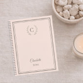 Roze monogram gepersonaliseerde stille luxe planner