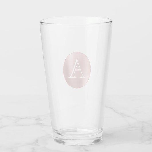Roze monogram glas (Achterkant)