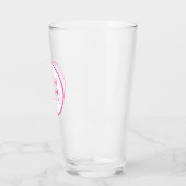 Roze monogram glas (Links)