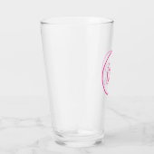 Roze monogram glas (Rechts)
