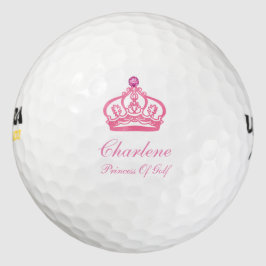 Roze monogram golf golfballen