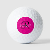 Roze Monogram Golfballen (Voorkant)