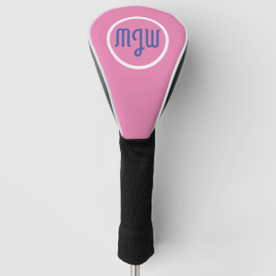 Roze Monogram Golfclub Hoofd Hoesje Golfheadcover