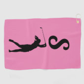 ROZE MONOGRAM GOLFHANDDOEK VOOR HAAR (Horizontaal)