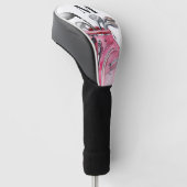 Roze Monogram Golfheadcover (Schuin)