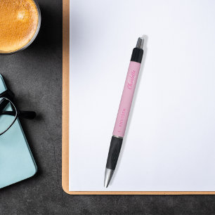 Roze monogram handtekening naam pen