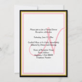 Roze Monogram Huwelijksreceptie Kaart (Achterkant)