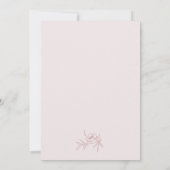 Roze Monogram Huwelijksuitnodiging Kaart (Achterkant)