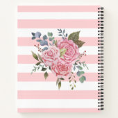 Roze monogram Inital Letter A Notitieboek (Achterkant)