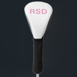 Roze Monogram Initiaal Aangepast Golfheadcover<br><div class="desc">Deze golf head cover beschikt over een eenvoudige roze blok-stijl lettertype. Verwijder de tekst en voeg eventuele initialen of formuleringen van uw keuze toe. Aangepaste golfartikelen maken het perfecte cadeau voor kerst,  verjaardagen,  moederdag,  vaderdag of een andere speciale gelegenheid.</div>