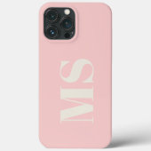 Roze Monogram initiaal Case-Mate iPhone Case (Achterkant)