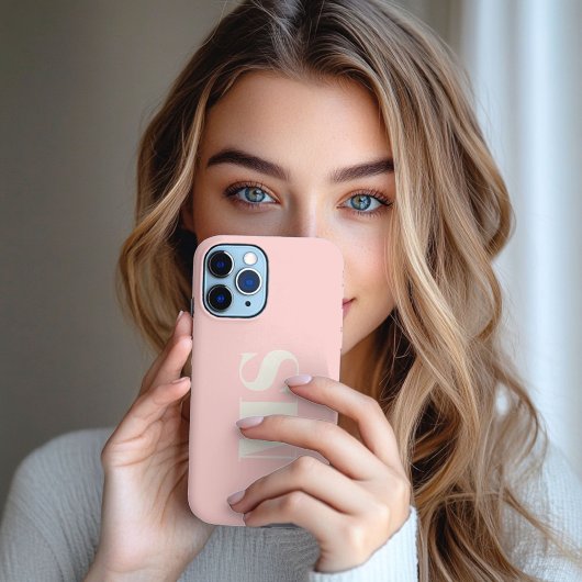 Roze Monogram initiaal Case-Mate iPhone Case