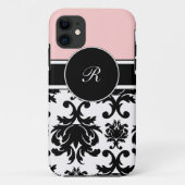 Roze Monogram iPhone 5 Hoesjes Vast (Achterkant)