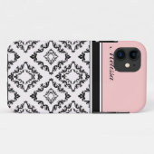 Roze Monogram iPhone-cases Case-Mate iPhone Case (Achterkant (horizontaal))