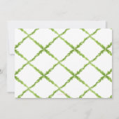 Roze Monogram Lemon Crest, aangepaste bedankkaart (Achterkant)