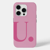 Roze Monogram Letter Eenvoudige kleur Minimalistis