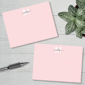 Roze Monogram met Blozende Tint Post-it® Notes