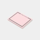 Roze Monogram met Blozende Tint Post-it® Notes (Schuin)