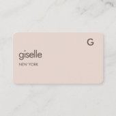 Roze Monogram met Blozende Tint Visitekaartje (Voorkant)