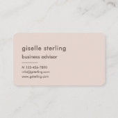 Roze Monogram met Blozende Tint Visitekaartje (Achterkant)