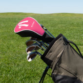 Roze monogram met naam golf headcover (Insitu)