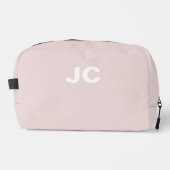 Roze Monogram Minimaal Moderne Reis Toilettasje (Voorkant)