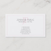 Roze Monogram Minimalist Elegant Plain Trendy Visitekaartje (Voorkant)