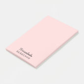 Roze Monogram Minimalistisch Ontwerp Post-it® Notes (Schuin)
