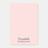 Roze Monogram Minimalistisch Ontwerp Post-it® Notes (Voorkant)