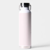 Roze Monogram Minimalistische Naam  Waterfles (Voorkant)