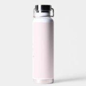 Roze Monogram Minimalistische Naam  Waterfles (Achterkant)
