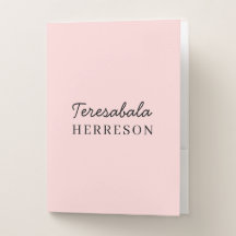 Roze Monogram Moderne Minimalistische Ontwerp