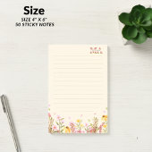 Roze Monogram Moderne Minimalistische Post-it Noti Post-it® Notes