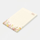Roze Monogram Moderne Minimalistische Post-it Noti Post-it® Notes (Schuin)