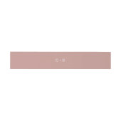 Roze Monogram Moderne Trouw Uitnodigingen Wikkel (Vlak)