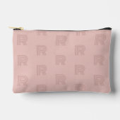 Roze monogram moderne vrouwen goud etui (Voorkant)