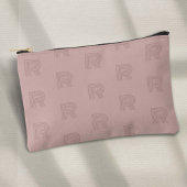 Roze monogram moderne vrouwen goud etui